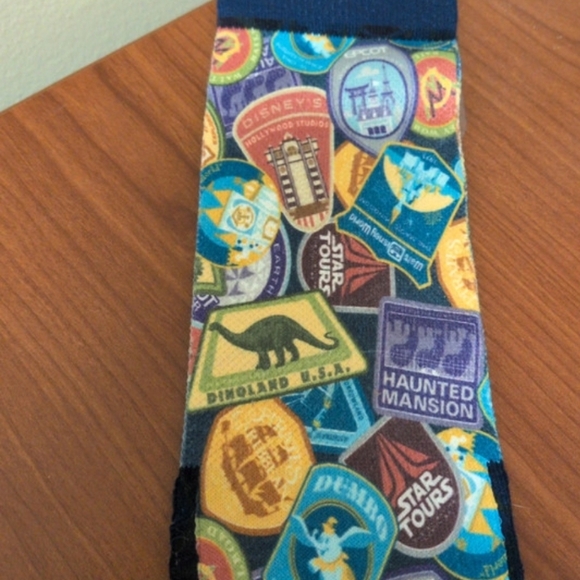 Disney Multicolor Theme Park Patchwork Socks - Blue, Yellow, Green, Purple - Picture 2 of 6